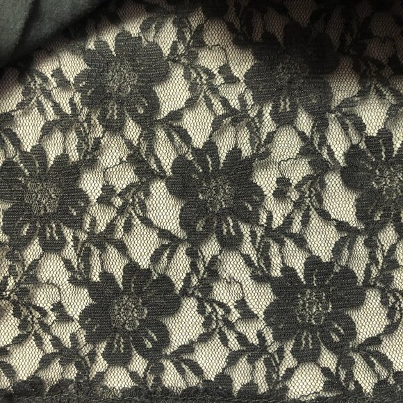 Harlow Black Lace Sleeveless Open Back Mini Party Dress Size Large - Picture 7 of 14